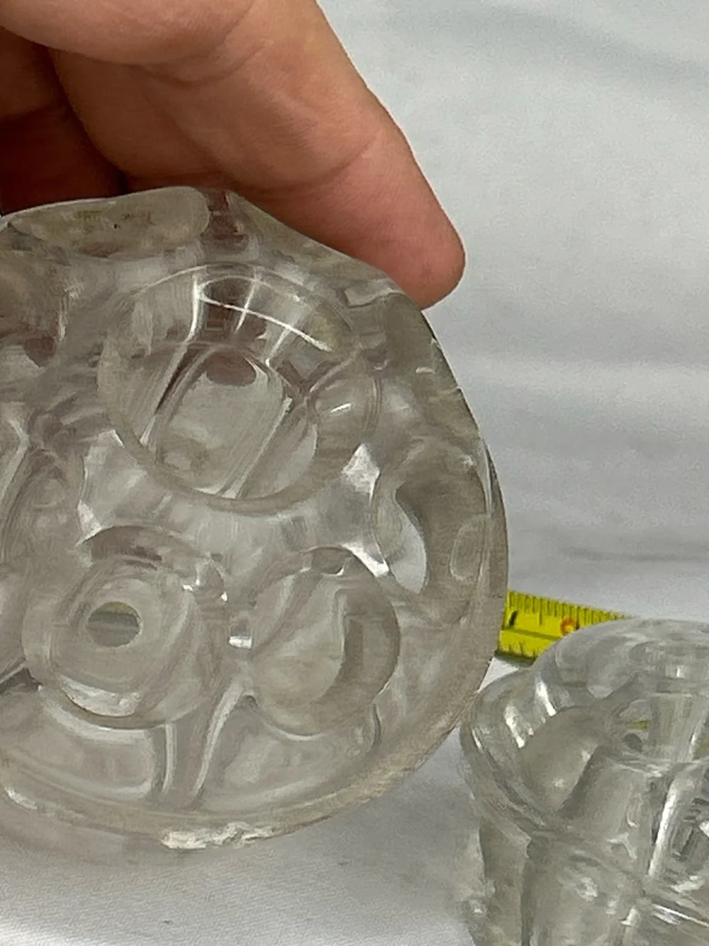 Clear Glass Decorative Frog for flower vase great marble display stands also